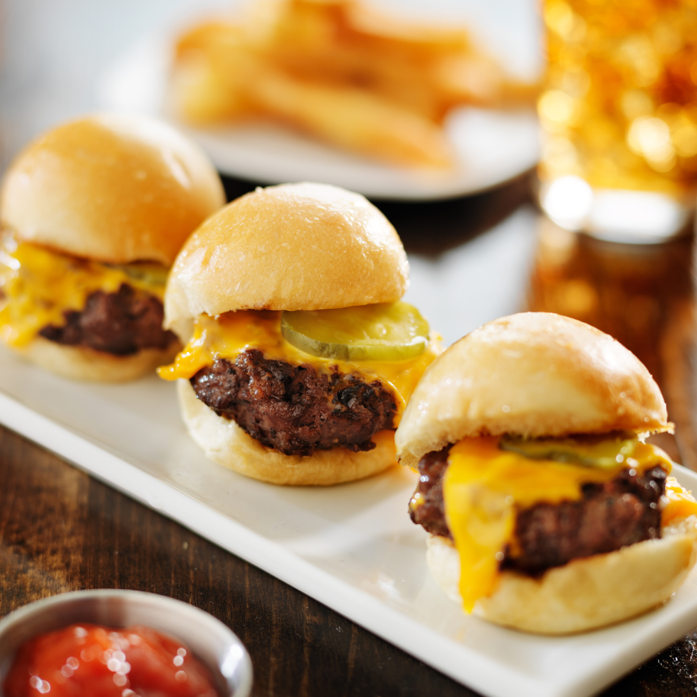 runder sliders met cheddar