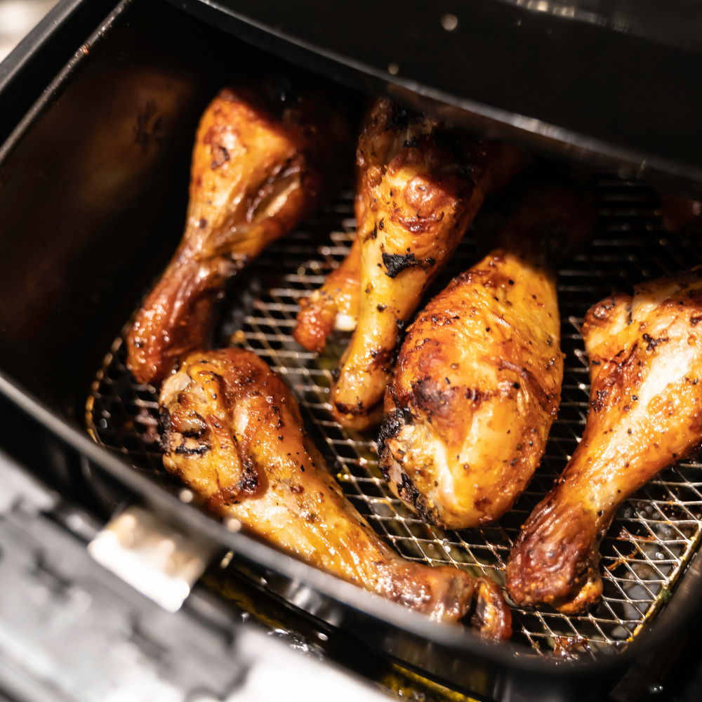hoe lang moet een kippenbout in de airfryer