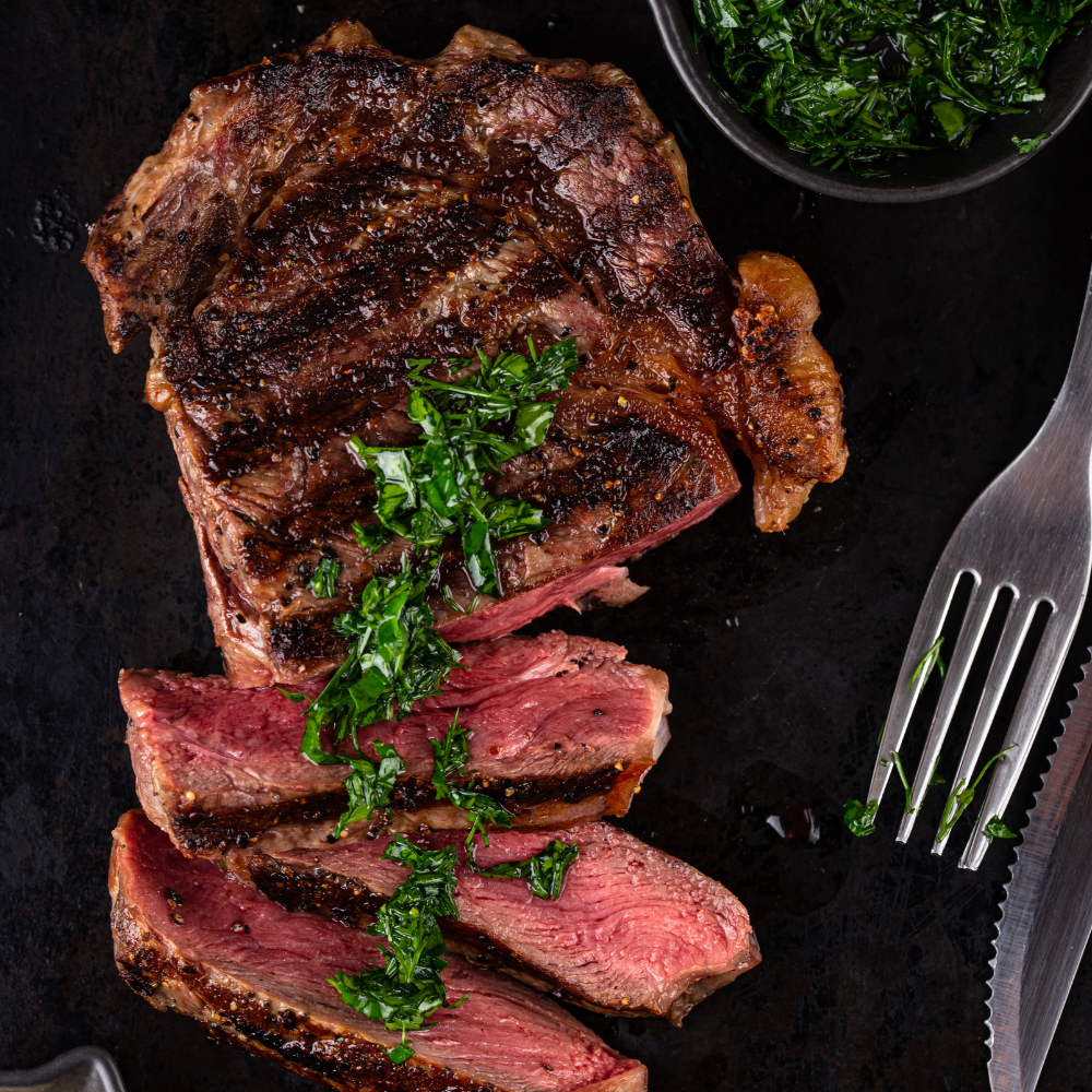 Blood Shot Ribeye Ribeye Bakken: Perfecte Ribeye Steak in Pan of Oven – Rund & Kip