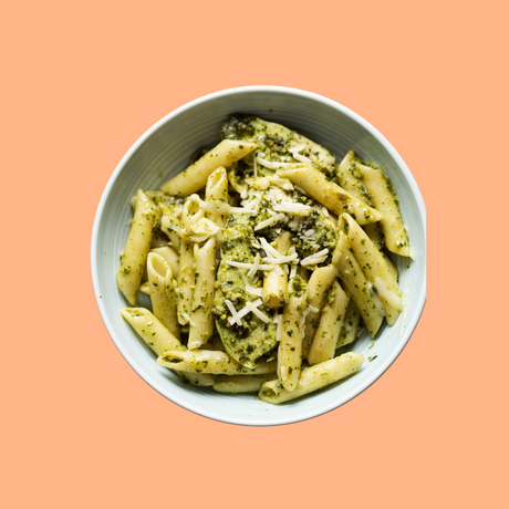 Pasta pesto met kip